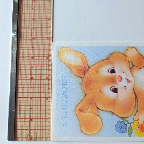Unused Vintage Mother's Day Bunny Greeting Card for Godmother by Rust Craft - Picture 7 of 8